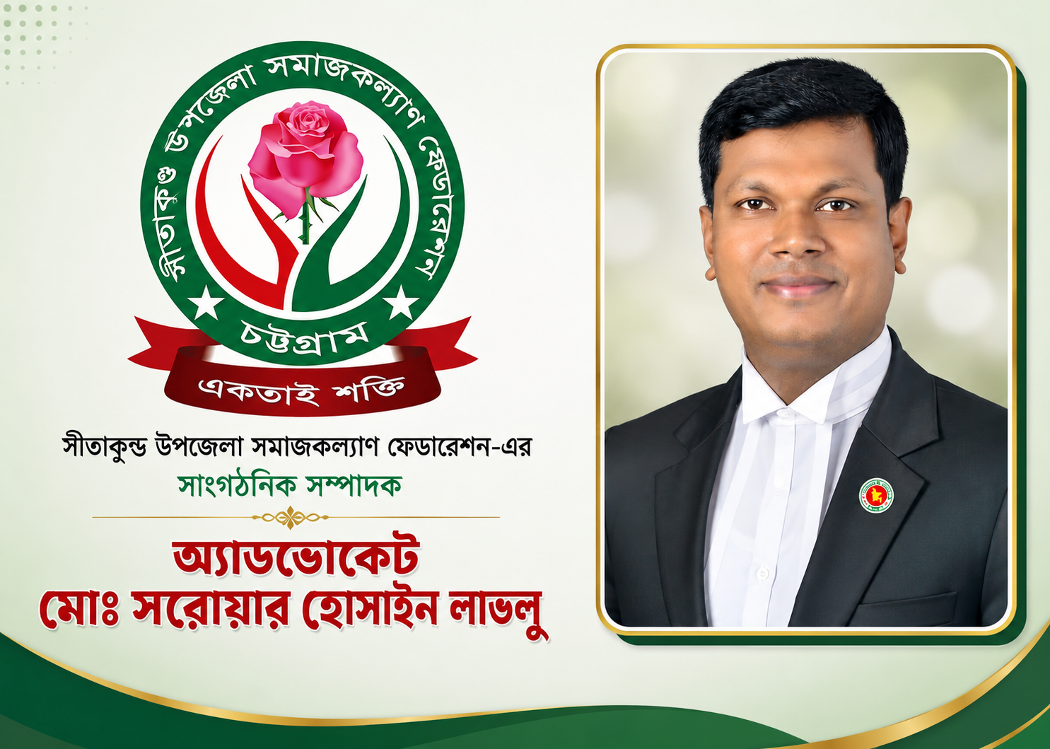 সীতাকুন্ড সমাজকল্যাণ ফেডারেশনের সাংগঠনিক সম্পাদক সরোয়ার লাভলু